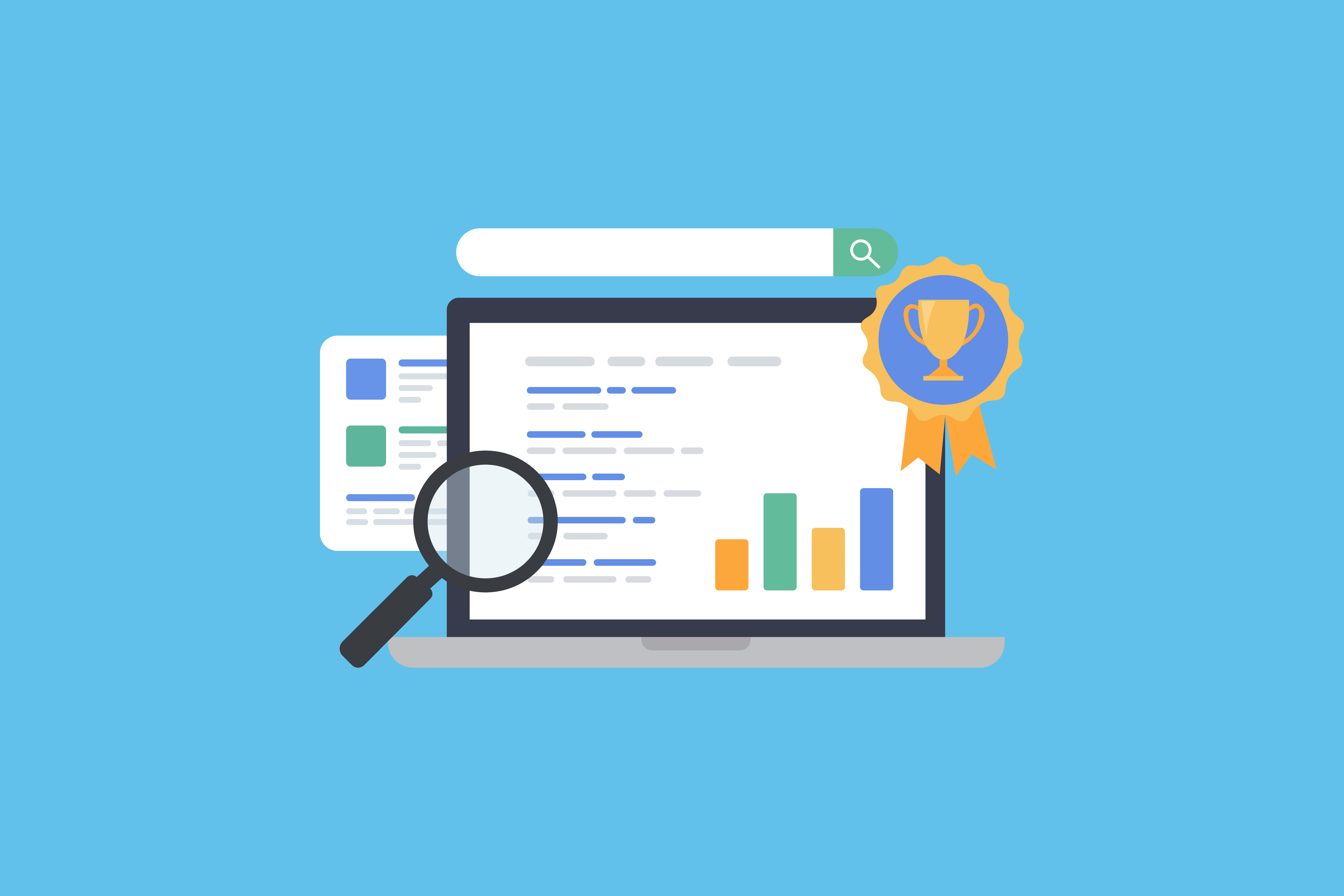 Search results page showing a ranking trophy for top-ranking queries