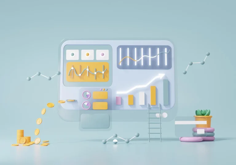 Ecommerce store analytics 3d