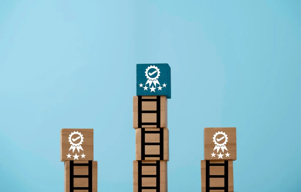Seo ranking blocks isometric